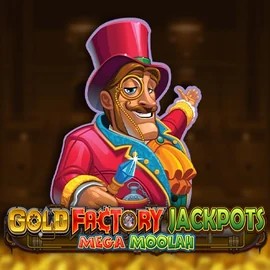 Gold Factory Jackpots Mega Moolah online game logo by Aurum Signature Studios on n8-casino-app.com